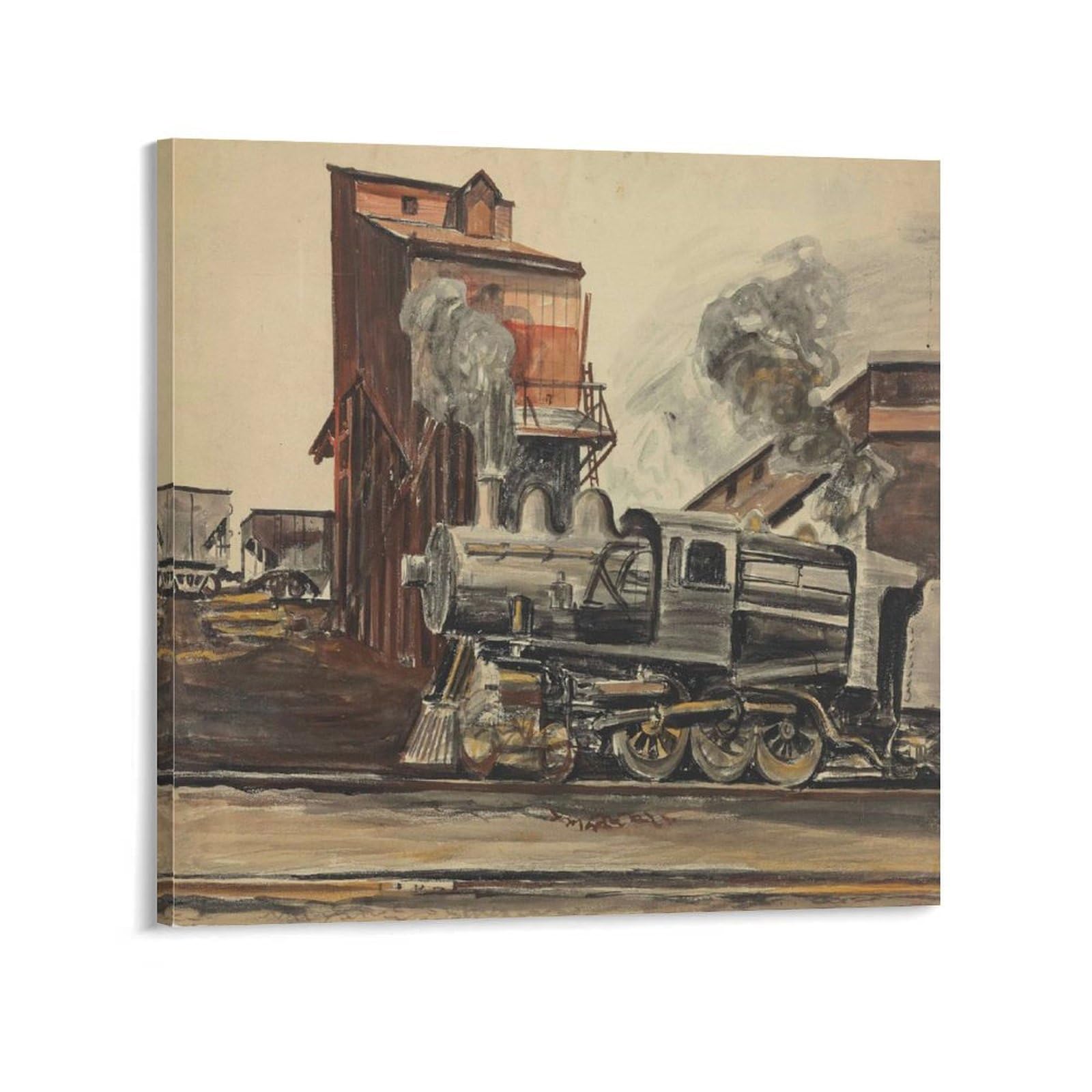 KLAGCBDF Reginald Marsh Untitled Poster Painting Canvas Wall Art Living Room Posters Painting 28x28inch(70x70cm)
