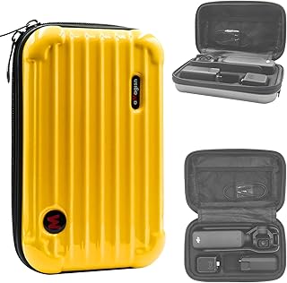 Fenmaru Pequeño Estuche de Transporte Duro Compatible con dji Osmo Pocket 3, Funda de Protección para Bolsa de Almacenaje Protable con Correa Lateral Cuerda para la Muñeca (Chrysanthemum Yellow)