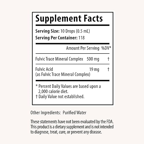 Miniatura 2 de Gotas de electrolitos orgánicos con ácido fúlvico, minerales líquidos alcalinos de 2 onzas para agua, apoya la salud intestinal, energía,