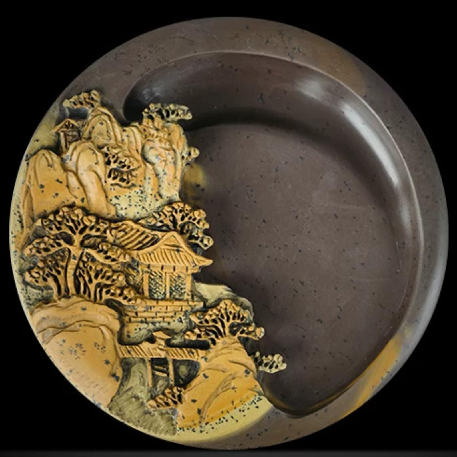 Pierre à encre sculptée à la main, 11 cm, fournitures de calligraphie, ornement en pierre à encre