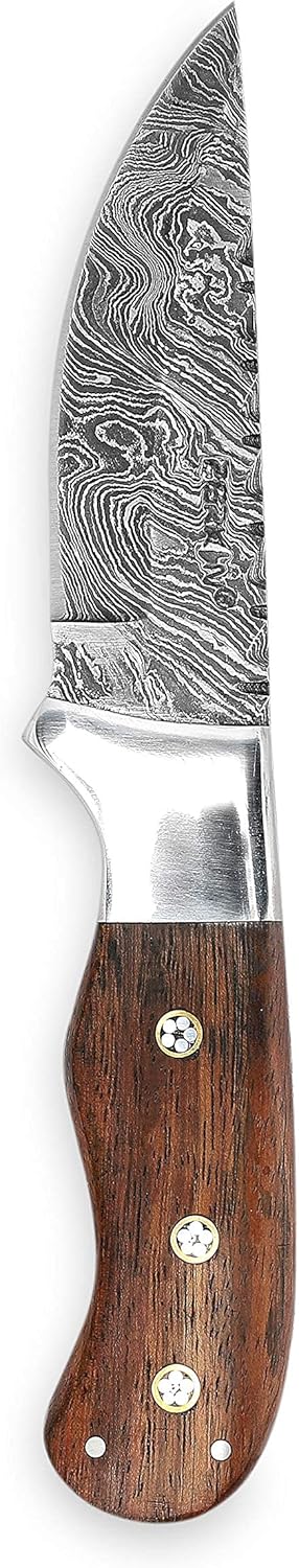 Perkin Knives - Handmade Damascus Hunting Knife - Beautiful Camping Knife - Full Tang