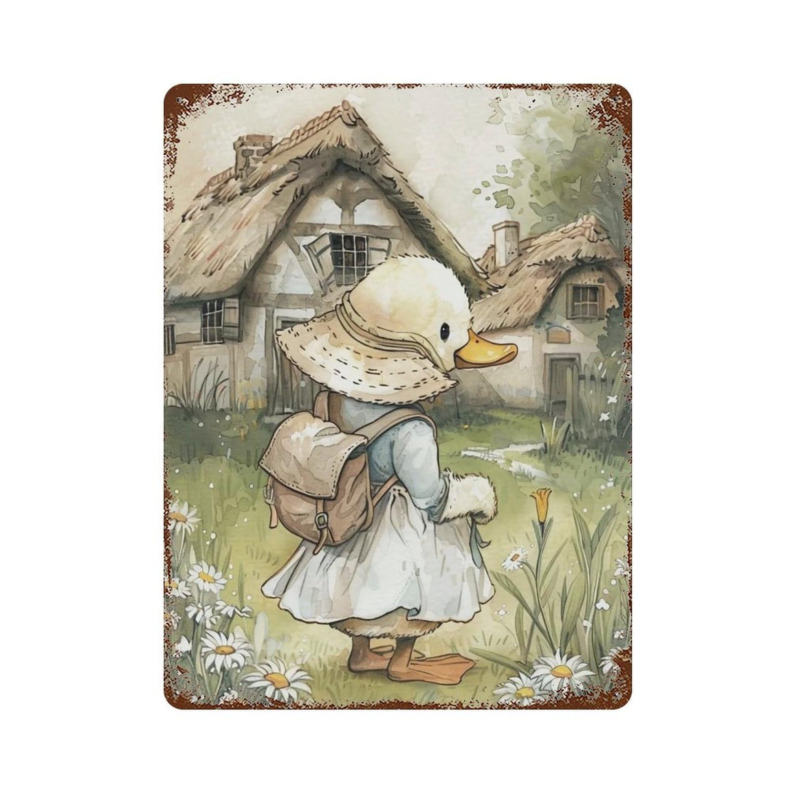 HDURYEYRYY Little Duck’s Rural Trip 03 Wall Retro Iron Vintage Art Metal Tin Sign Poster Modern Home Cofffee Club Art Bar Shop Decor 40x30cm