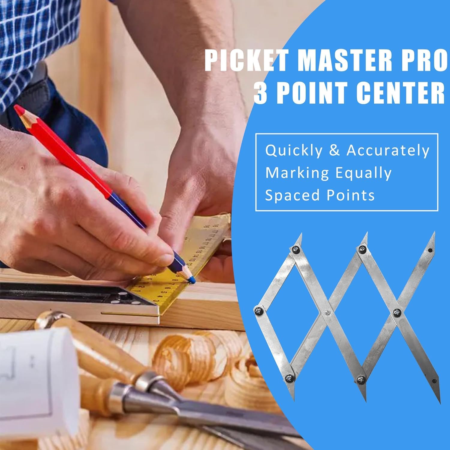 3 Point Center Center Finder Tool For Woodworking - No Math Required ...
