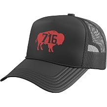 Buffalo NY Area Code 716 Pride Bison Buffalo New York Trucker Hat with Adjustable Mesh Back
