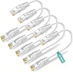 Cat6a Câble de correspondance 1FT - 24 Faites votre valise, Ercielook Cat6a Câble Ethernet, 10Gbps 550Mhz Câble réseau haute vitesse, 28AWG Cuivre pur Court LAN Cord pour le panneau de patch / Cabinet de réseau - noir