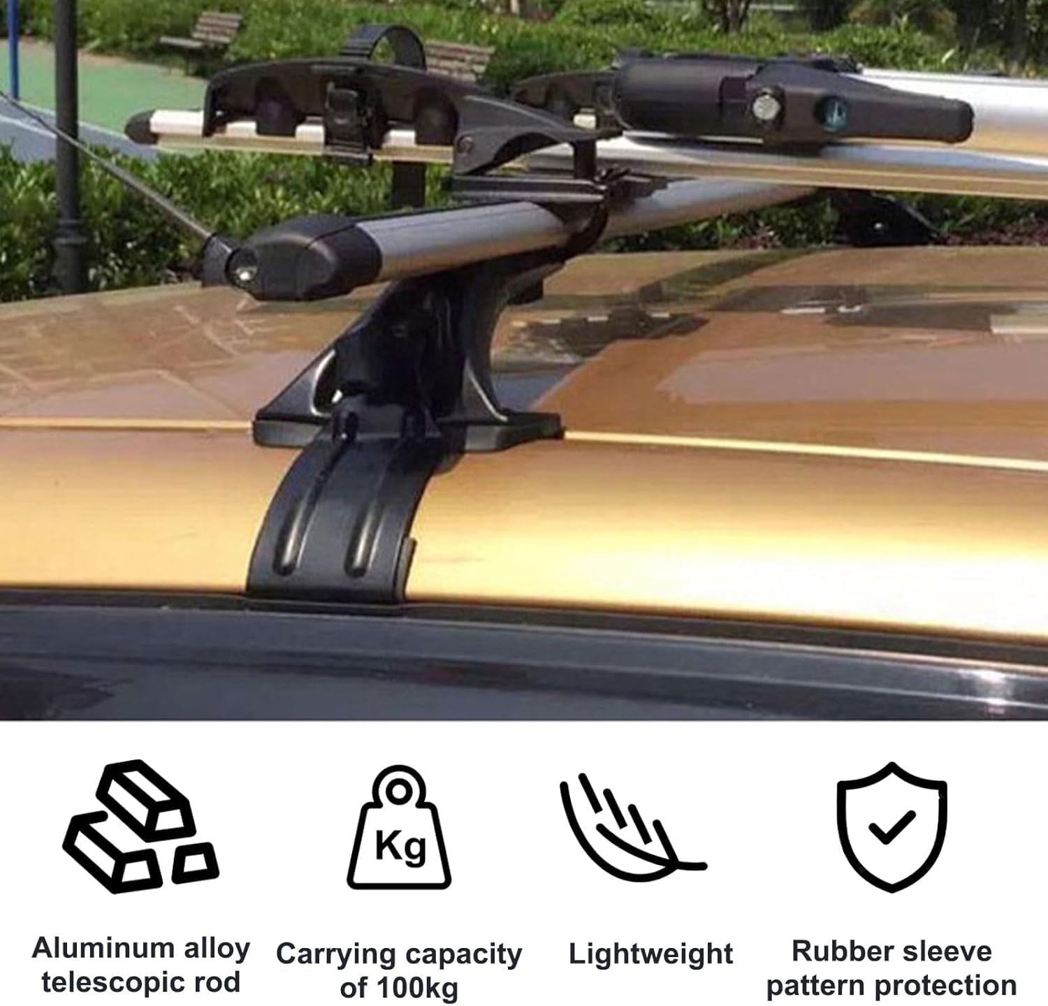 Luggage Rack Cross Bars Universal Roof Rack Crossbars – 53 Inch ...