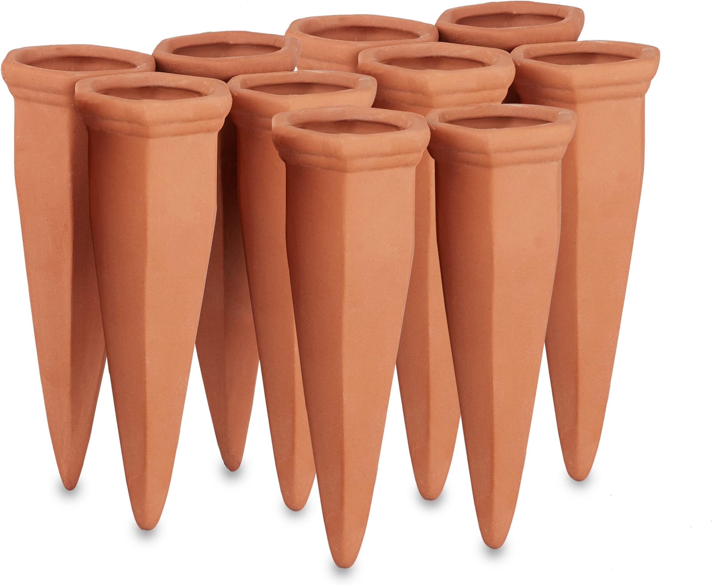 Relaxdays Tonkegel Bewässerung, 4er Set, Gießkugel für 1,5 l PET