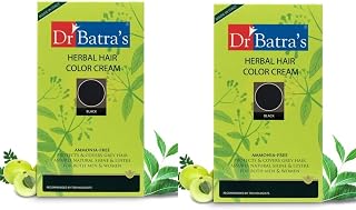 Dr Batra’s Herbal Hair Colour Black 130g (Pack Of 2) | Ammonia-Free Grey Coverage | With Henna, Amla & Thuja | Long-Lastin... Price In India