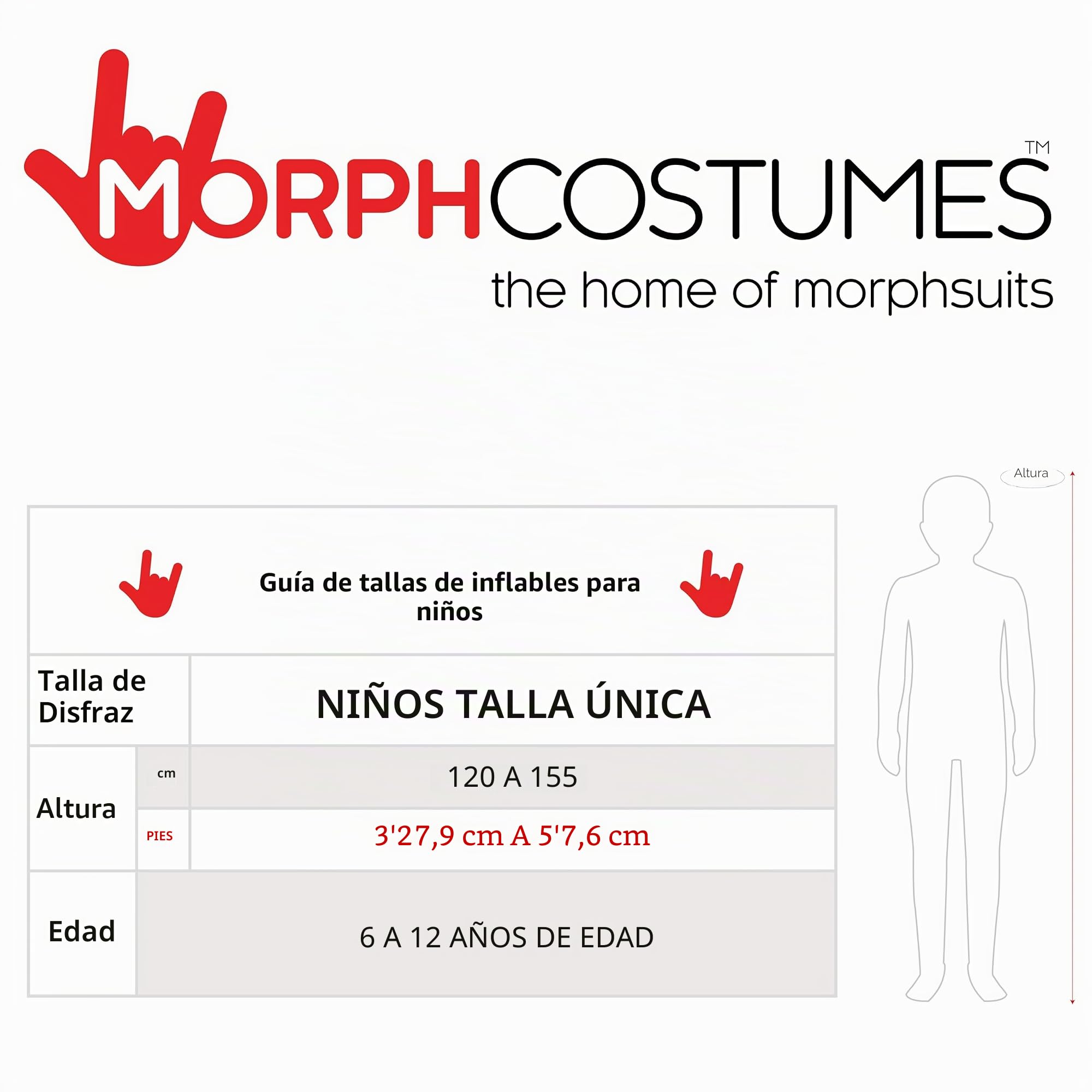 Morph Costumes Disfraz Dinosaurio Hinchable Niño Diplodocus Gigante, Disfraz Halloween Niños Talla Única | Mono Inflable Gris de Cuerpo Entero, Se Infla en Segundos, Perfecto para Halloween, Siempre un Éxito