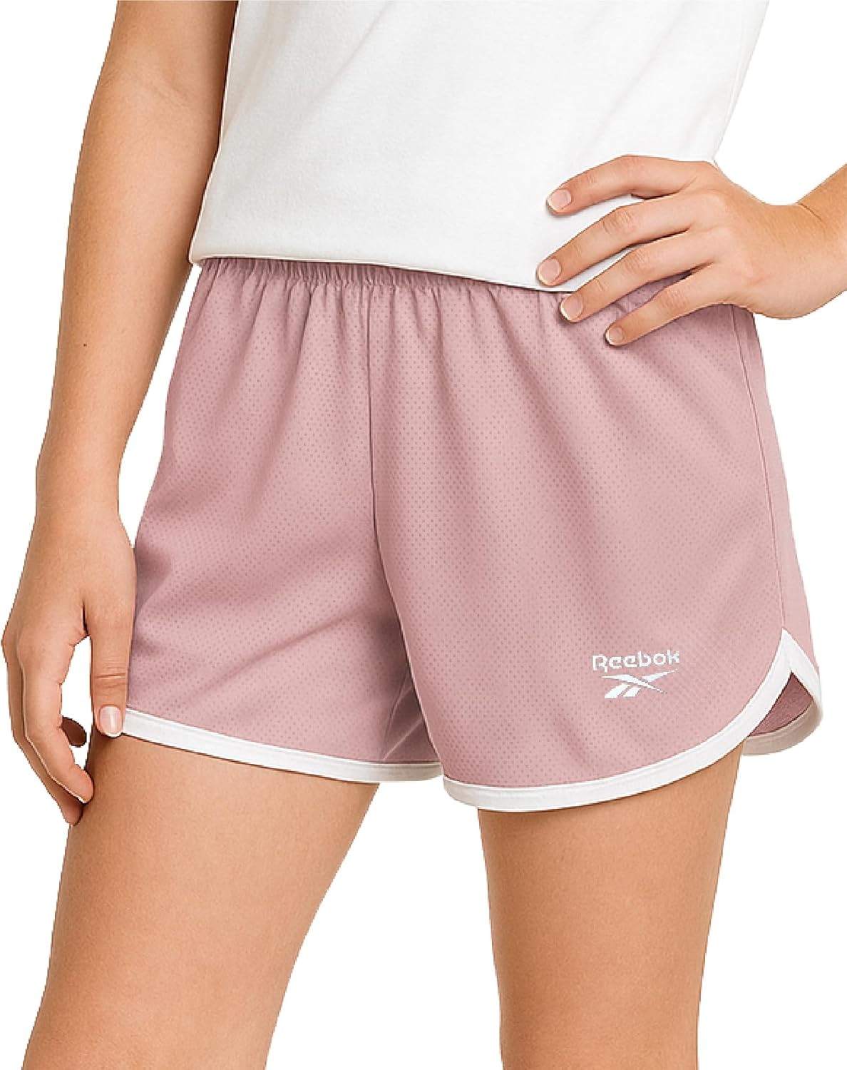 Reebok Girls Athletic Shorts - Active Performance Lightweight Mesh Dolphin Shorts for Running Dancing Workout Soccer Gym - Image 2