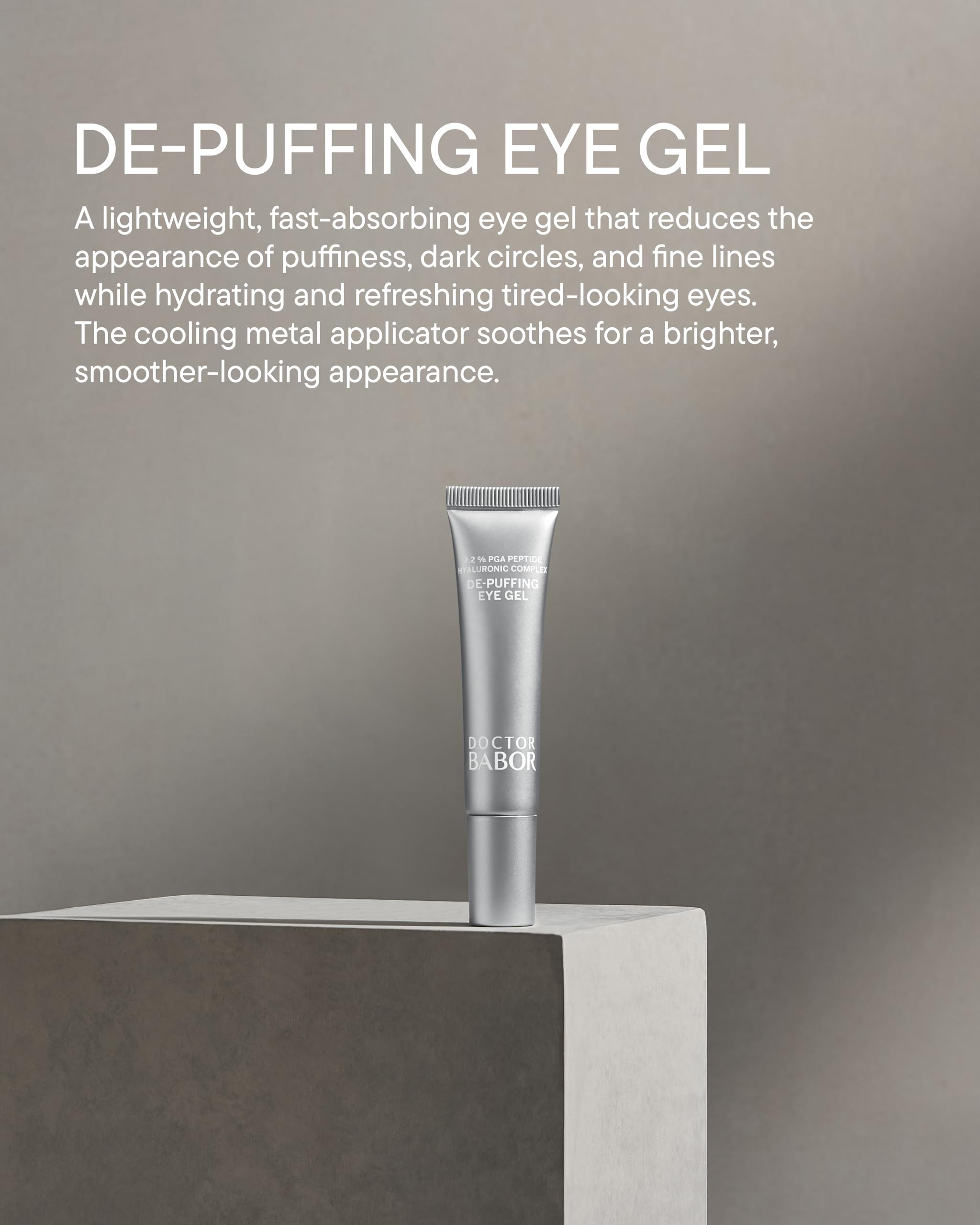 BABOR DOCTOR De-Puffing Eye Gel, Moisturising Eye Cream, Cooling Gel Texture, Anti-Wrinkle, Radiant Eye Area, Eye Care with Multimolecular Hyaluronic Acid, Vegan Formula, 15 ml