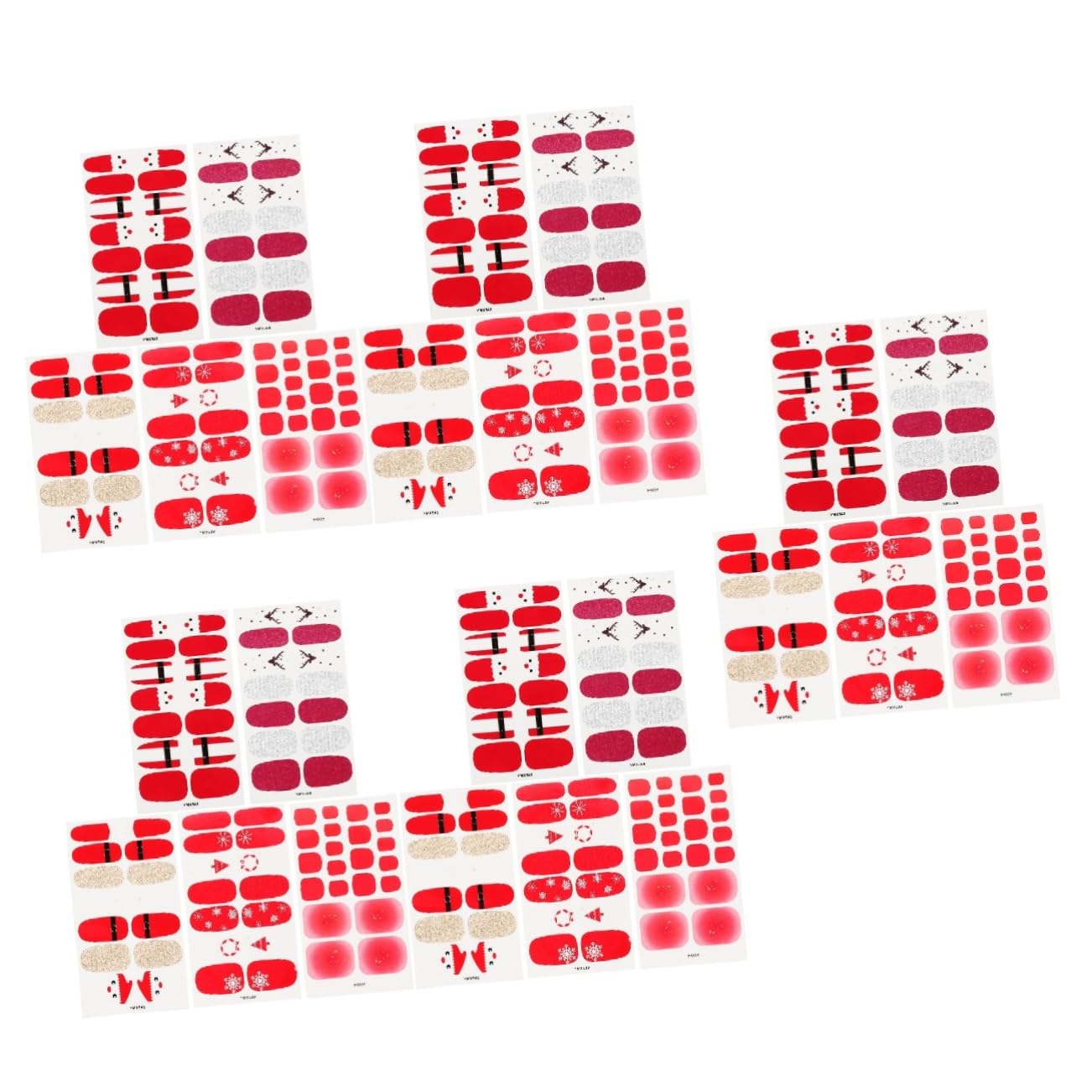 Healvian 5 Set Adesivi Unghie Natalizi Nail Wraps Artificiale Per Donne Design Per Facile Applicare E Personalizzare Per Domestico E 5 Fogli*5