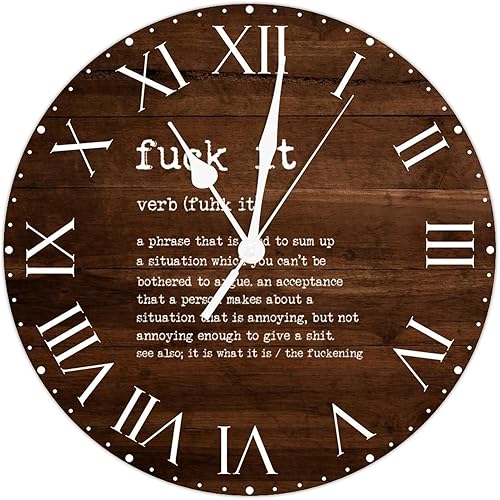 Miniatura 147 de ArogGeld Definición de recursos humanos, reloj de PVC, frases motivacionales, sin marco, números romanos, significado de 12 pulgadas, silencioso