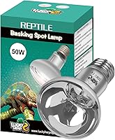 LUCKY HERP 50W UVA Reptile Heat Lamp Bulb Clear Basking Spot Light for Bearded Dragons, Turtles, Snakes, Lizards