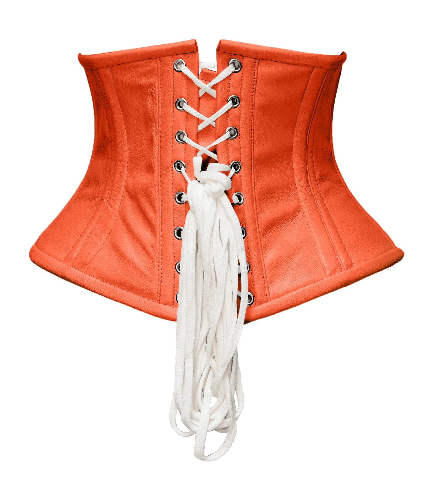 Heavy Duty 18 Double Steel Boned Waist Training Genuine Leather Underbust Tight Shaper Corset #8705-LE