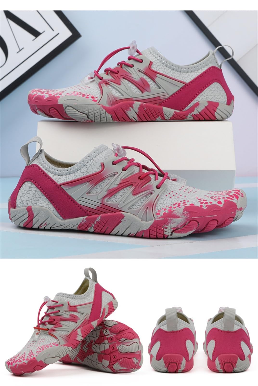 TOSOFT Zapatos de Agua for Adultos, Zapatos Descalzos Impermeables de Verano, Secado rápido, for Playa, Surf, natación, Yoga, Ejercicio, Zapatos acuáticos for Mujeres y Hombres