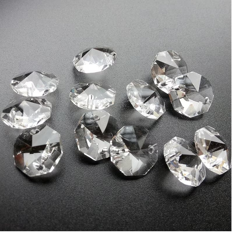 Image of GA 6 Light Raindrop Crystal Chandelier Modern Staircase Ceiling Light Fixture for Hallway, Living Room, Hotel & Entryways - 1.6(L) X1.6(B) X6(H) FT -Chrome Plate