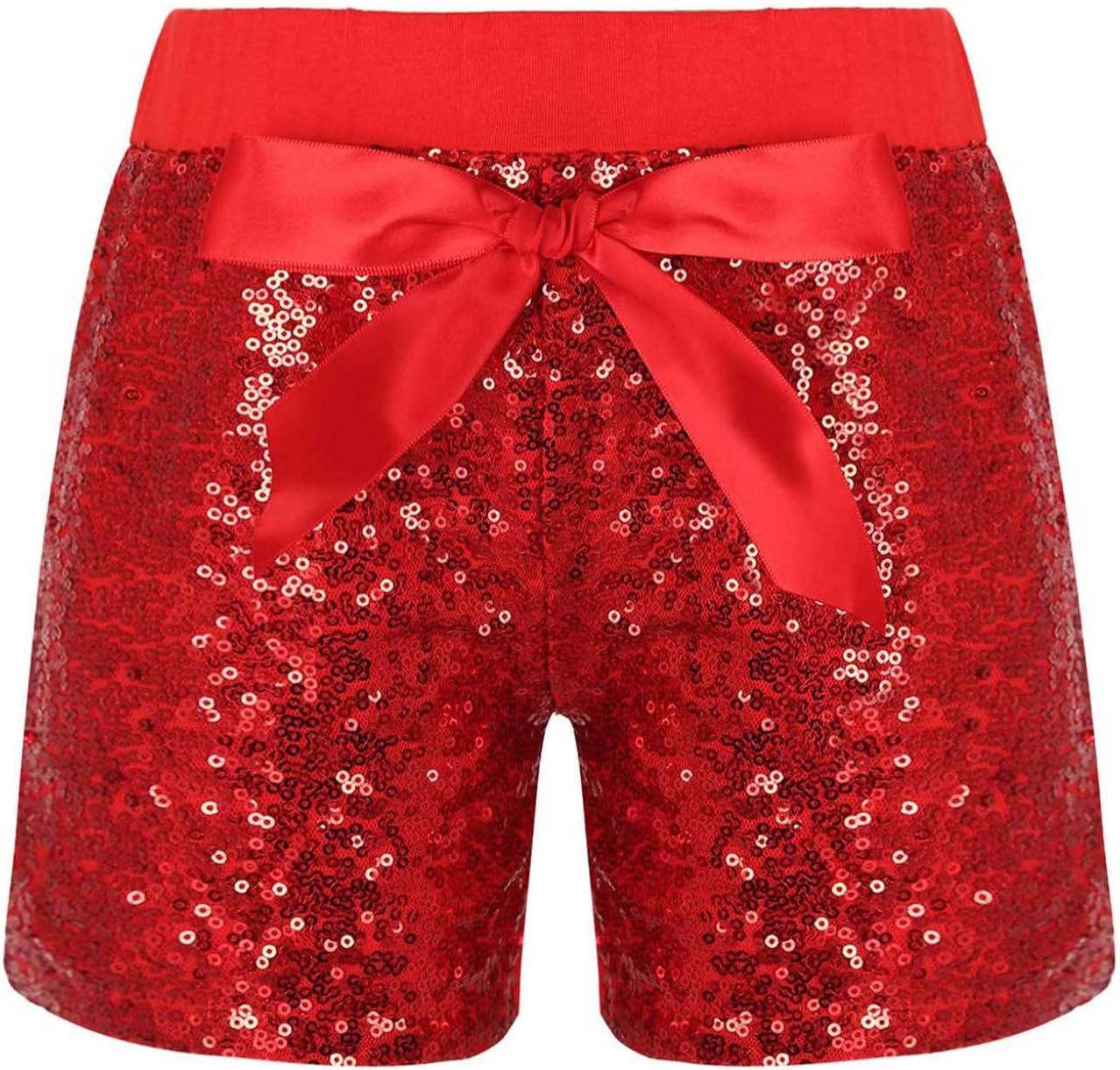 Oyolan Kids Girls Sparkling Sequins Shorts Shiny Pants Yoga Sparkly Hot Pants Elastic Waist Rave Booty Dance Shorts