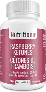Raspberry Ketones by Nutritionn - 600 mg Capsules - Premium, 100% Pure and Natural Health Supplement