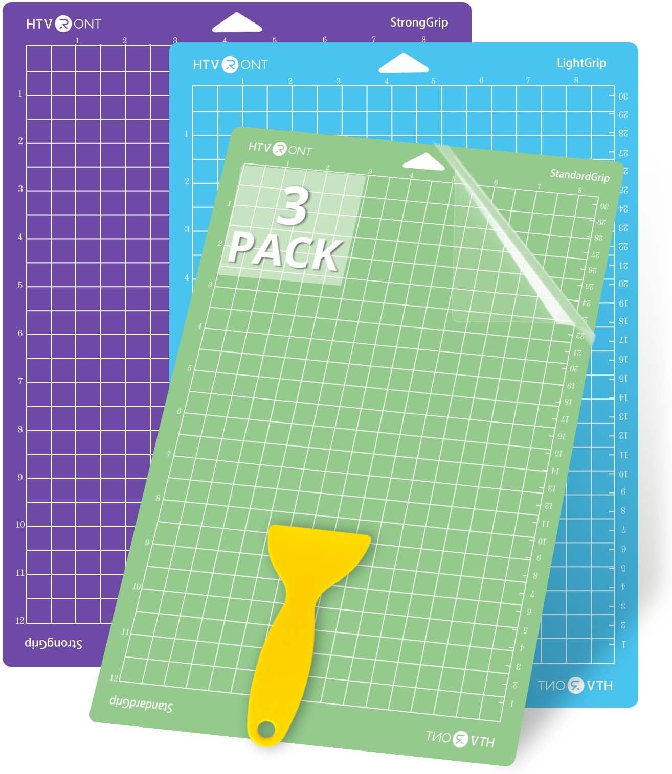 Cutting Mats for Cricut Joy Xtra, 3 Pack 8.5 x 12 Inch (StandardGrip, LightGrip, StrongGrip), Various Self Adhesive Reusable Cutting Mats, Accessories for Cricut Joy Xtra