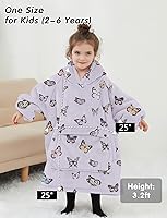 Vista 6 de Manta con Capucha Usable NOUKOW Manta Sherpa de Gran Tamaño Sudadera de Franela con Bolsillo Grande