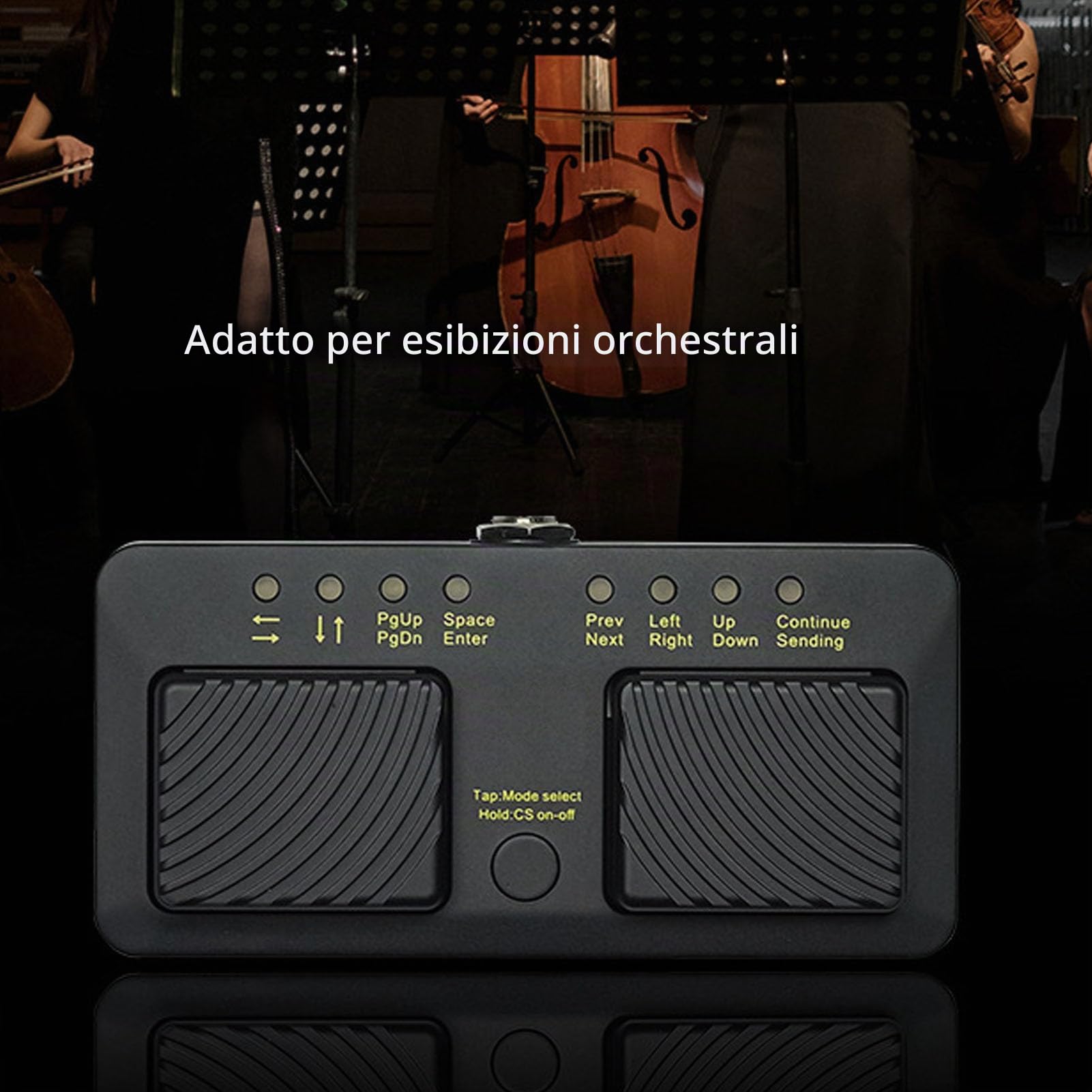 Girapagina Bluetooth, Funzionamento Silenzioso, Pedale Girapagina Wireless, Controller Pagina Spartiti, Interruttore a Pedale, per PC, Portatile, Tablet, Smartphone, Uso Diverso