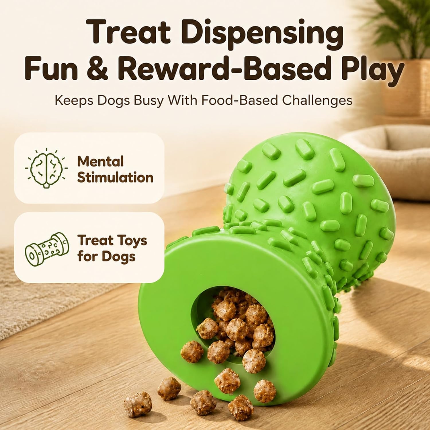 Treat Dispensing Dog Toys,Interactive Puzzle Toy for Small Dogs,Slow Feeder image 2