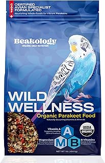 Wild Wellness Organic Parakeet Food, USDA Certified, Non-GMO, for Parakeets and Budgies, 1 lb