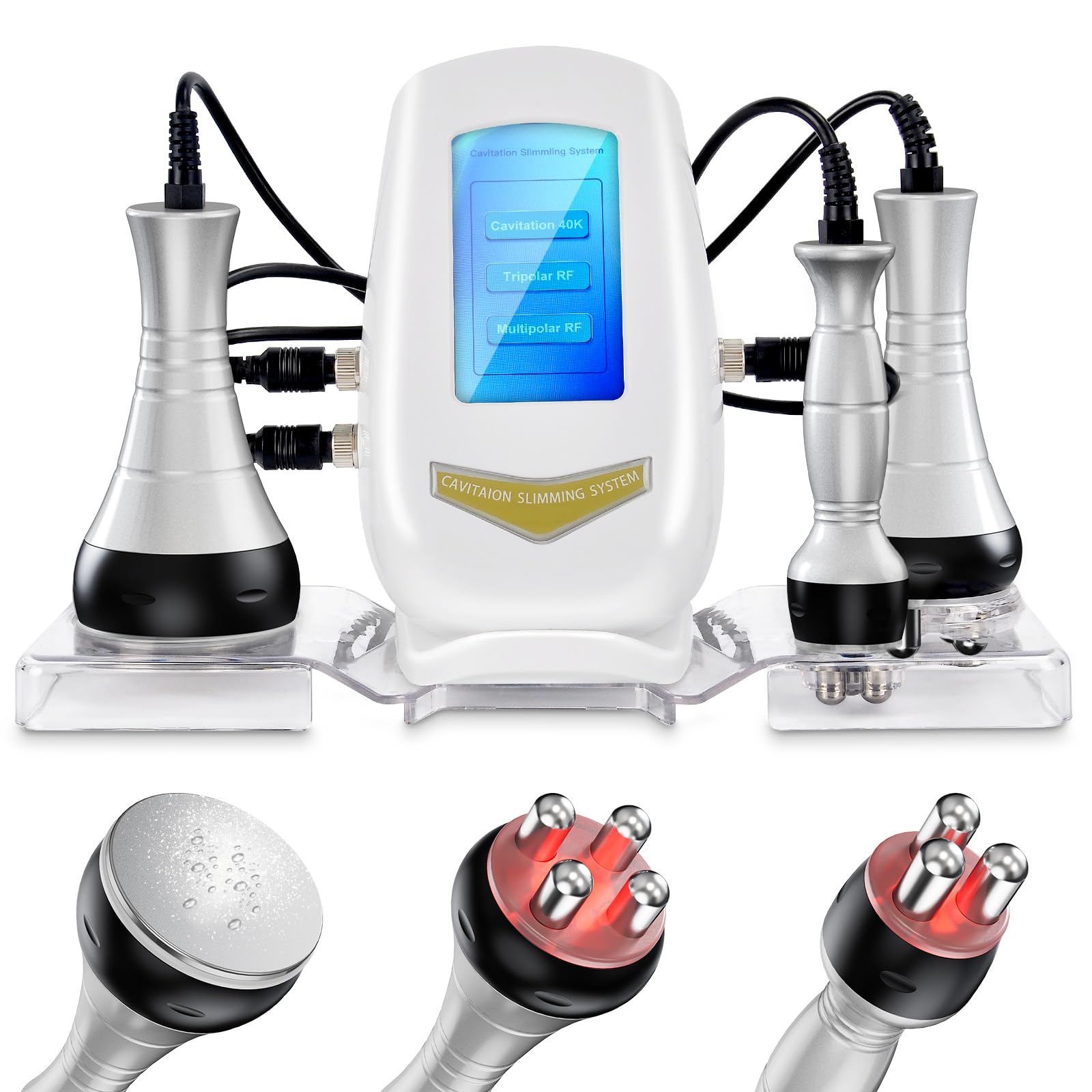 Cozion Radiofrecuencia Facial y Corporal Profesional 40K cavitacion y Radiofrecuencia Aparatos Masajeador anticelulitico Máquina de Adelgazamiento de Belleza Masajeador Celulitis (M)