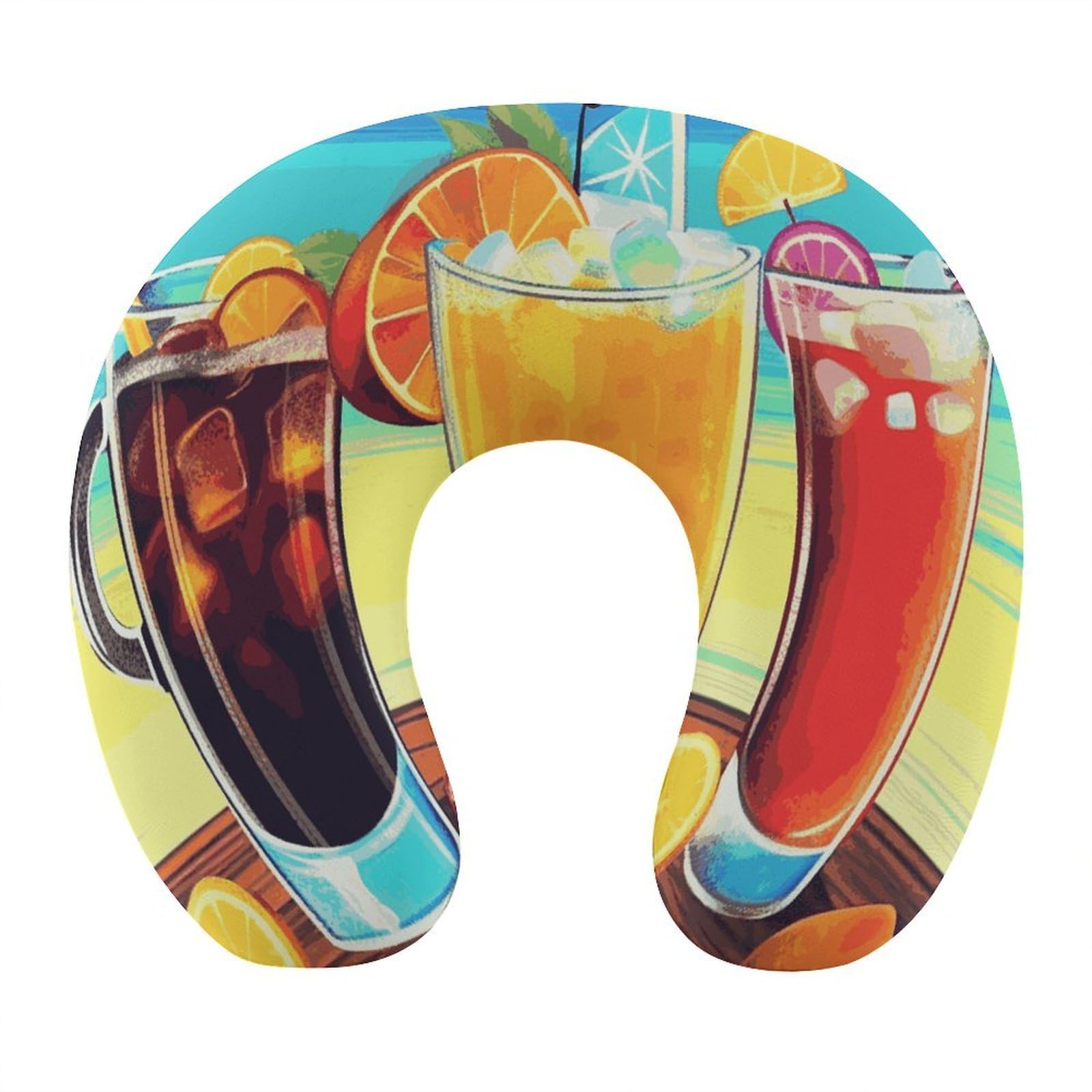 Btcowzrv Style Happy Hour U Shaped Neck Pillow Travel Pillows