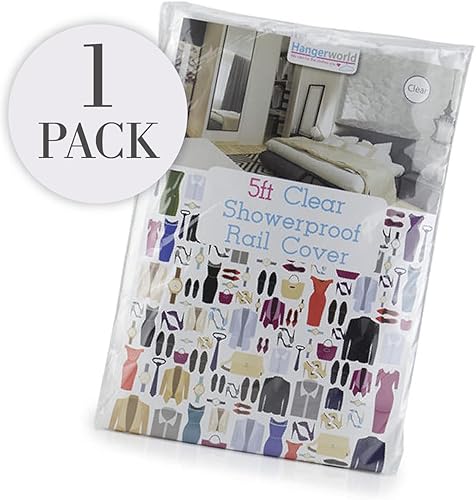 Miniatura 5 de HANGERWORLD Funda transparente para ropa de 5 pies para armario abierto, a prueba de ducha (60 x 24 x 57 pulgadas)