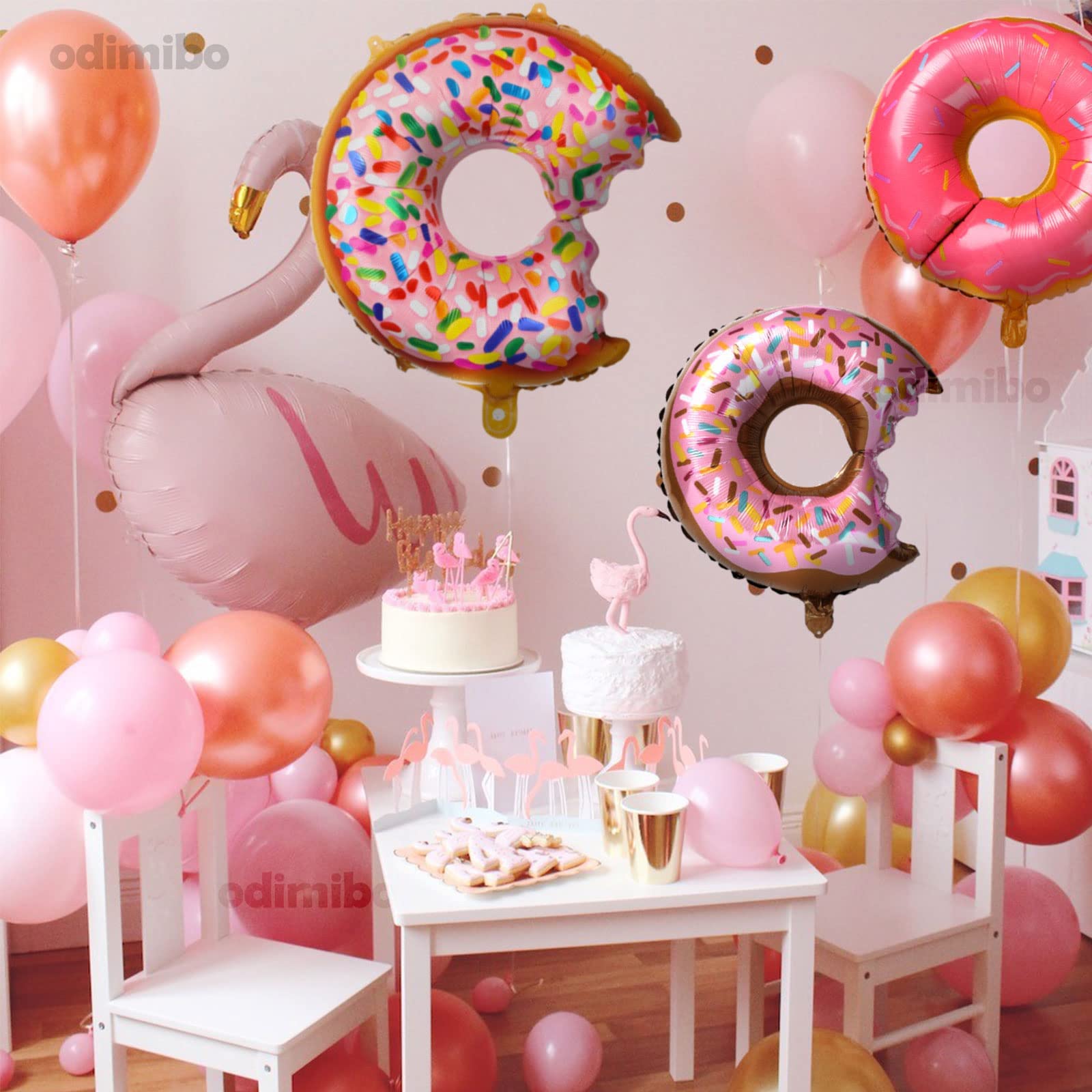 Lot De 8 Ballons Géants En Mylar En Forme De Donut Et Bonbon - Décoration Fête D'Anniversaire, Mariage, Baby Shower | Brillants Et Réutilisables