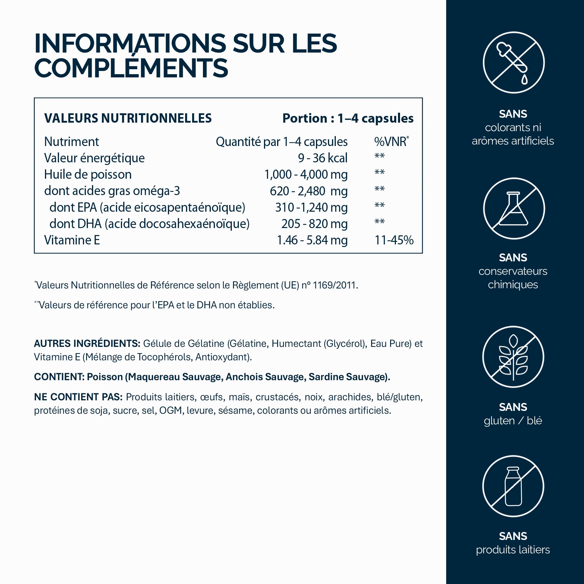 NFO Omega 3 Forte [360 capsules] Family Pack Huile de poisson norvégienne à haute concentration d'EPA:DHA Formule avec complexe naturel de vitamine E pour adultes et enfants + 3 ans Fabriqué en