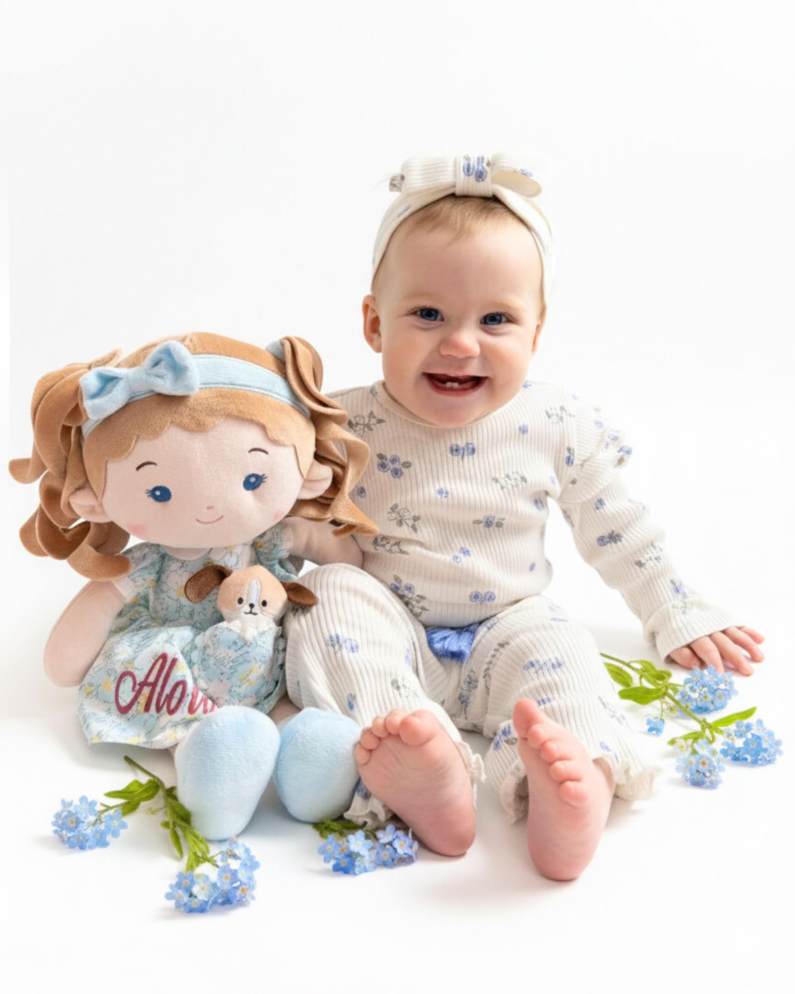 LeyaDoll Bambola morbida - Daydream-Lily-and-Her Pet-Bunny
