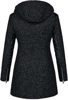 Amazon.com: VearFit Women's Zipper look Wool Trench Coat Blend Pea