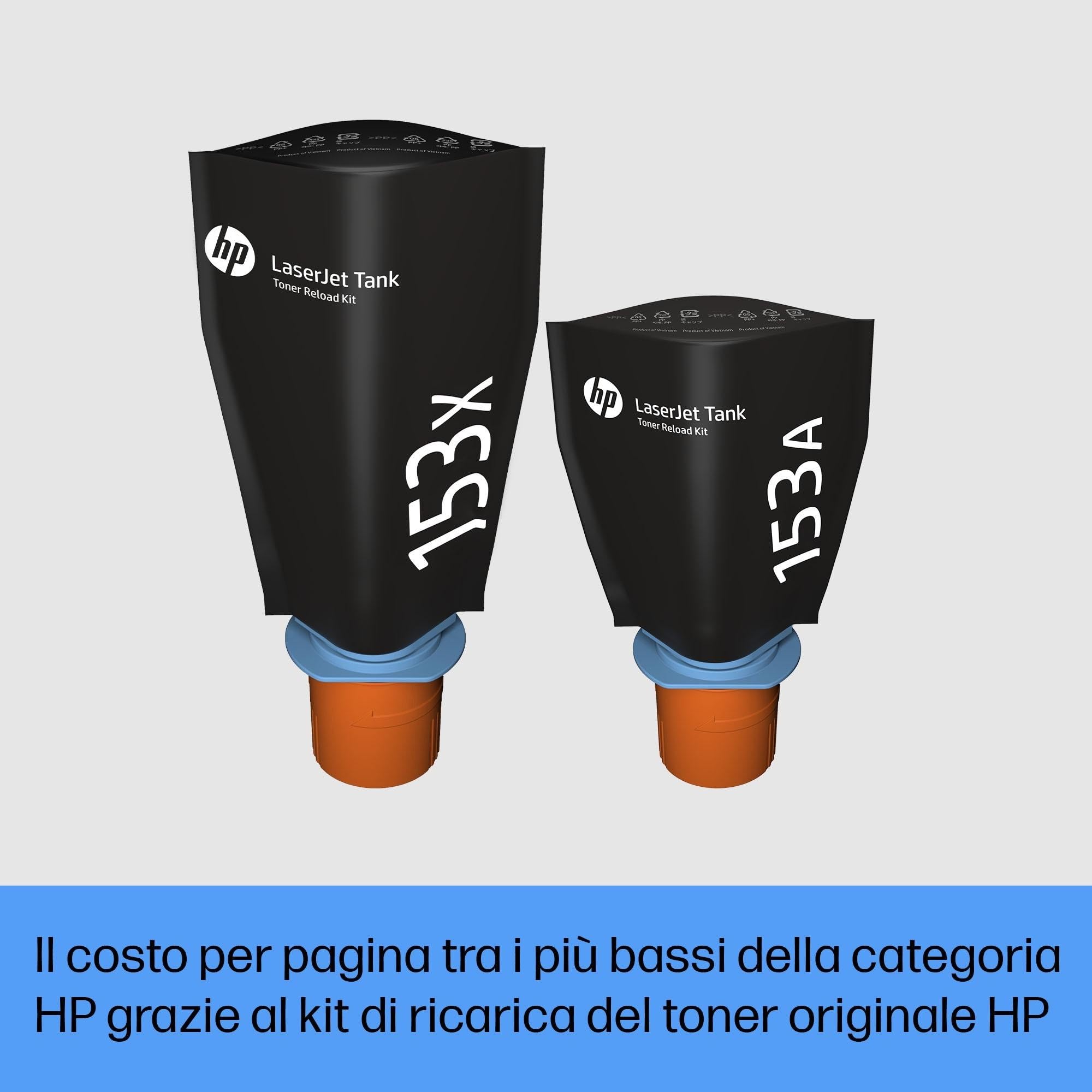 HP Laser Tank 2604sdw 381V1A Monocromatica Multifunzione Stampante Serbatoio Toner Ricarica Rapida Stampa F/R Automatica 22 ppm 5000 Pagine Scansione Wi-Fi USB Bianca