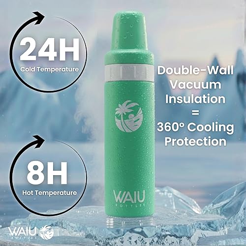 Miniatura 2 de Versátil biberón aislado Waiu, tamaños de 4 onzas y 6 onzas, mantiene las bebidas calientes durante 8 horas, frías durante 24 horas, sin BPA, varios