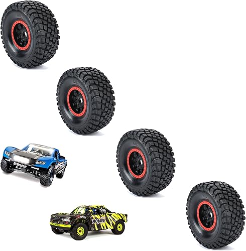 Miniatura 10 de RCAWD Rueda y neumáticos para ARRMA Mojave 6S y para Traxxas UDR Unlimited Desert Racer Upgrades, 17 Rubber Nylon Foam Inserts Parts #ARA550065,