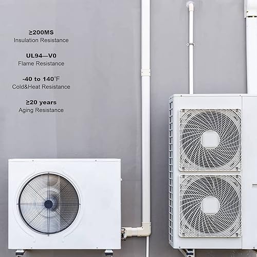 Miniatura 8 de GUEQUITLEX Kit de cubierta de línea de 3 pulgadas de ancho y 16.1 pies para aire acondicionado mini split, kit decorativo de cubierta de línea de