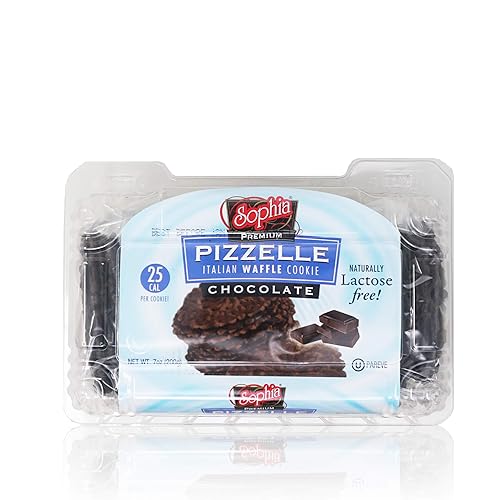 Sophia Pizelle Waffle Cookies - Chocolate 7oz (paquete de 4)