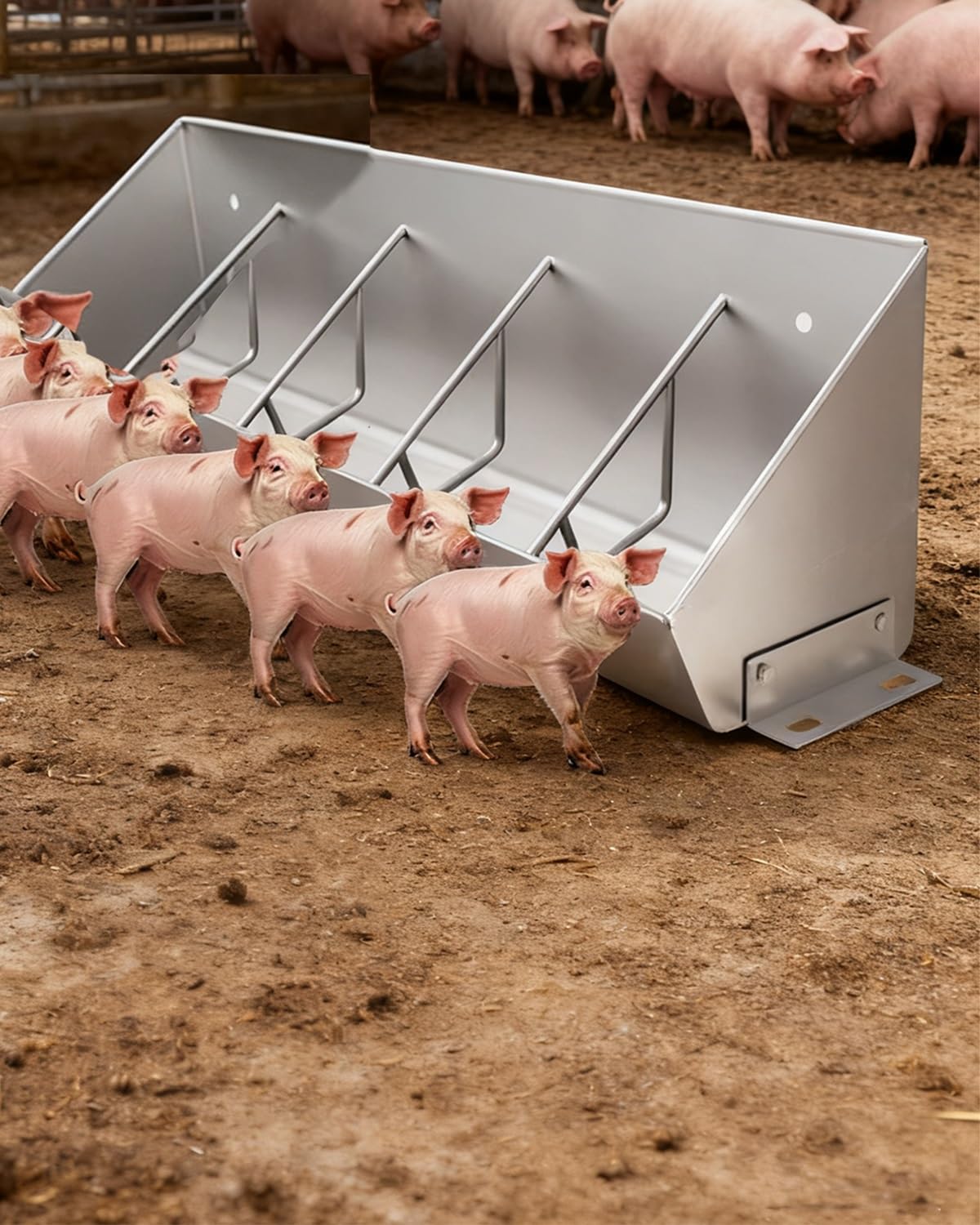 Mangeoire pour bétail anti-gaspillage auge en métal robuste facile à nettoyer