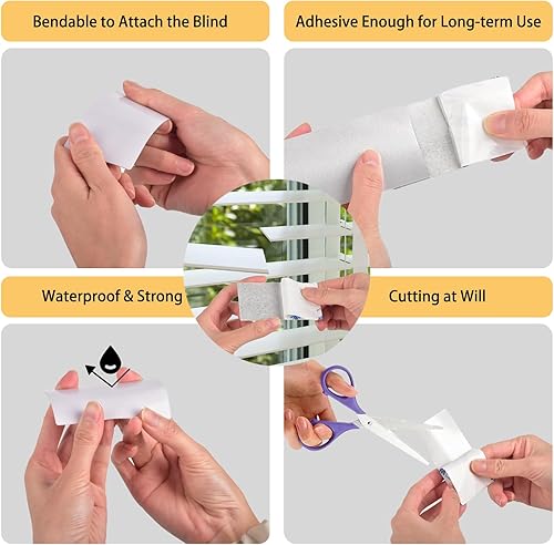 Miniatura 5 de Juego de 4 pestañas de reparación de persianas horizontales de aluminio, listones de repuesto para persianas horizontales, fijadores para persianas