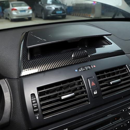 Miniatura 3 de YIWANG ABS fibra de carbono interior del coche tablero de almacenamiento caja de almacenamiento pegatinas marco decorativo para BMW X3 E83 2006-2010