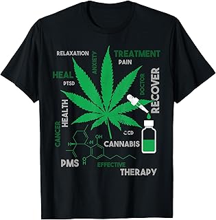 Fun CBD Oil Gift T-Shirt For CBD Oil Fans Hemp Weed T-Shirt