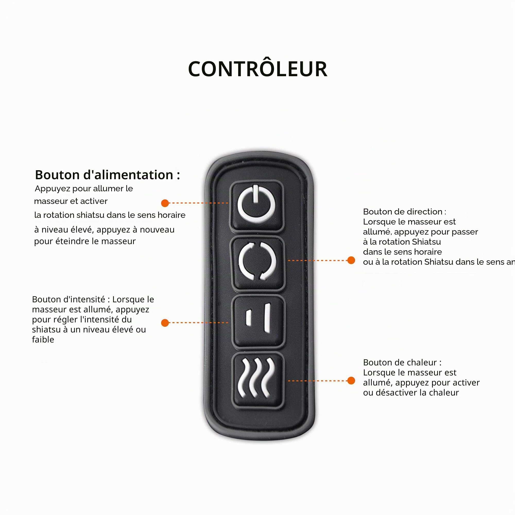 SNAILAX Appareil de massage pour le cou sans fil - Masseur pour épaules et cou chauffant, massage de la nuque et du dos, taille, pied, oreiller de massage électrique Cadeau Noël/Femme/Homme