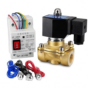 AC110V Brass Solenoid Float Valve, Automatic Water Level Control