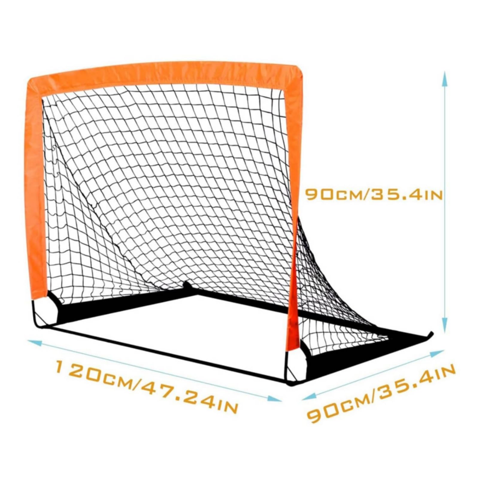 2 Piezas Portería Fútbol Plegable Ligera Portería Fútbol con Estacas Resistente para Niños, Principiantes, Jardín, Patio, Entrenamiento