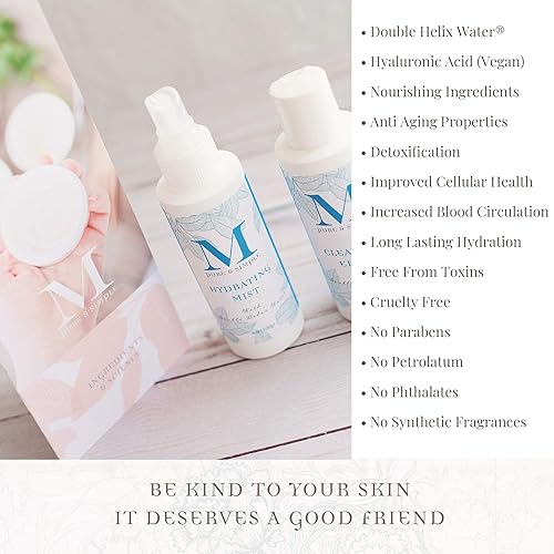 Miniatura 5 de Martine: Pure & Simple Spray facial para hidratar, tonificar y suavizar la piel, spray fijador hecho con agua de doble hélice, suero hialurónico