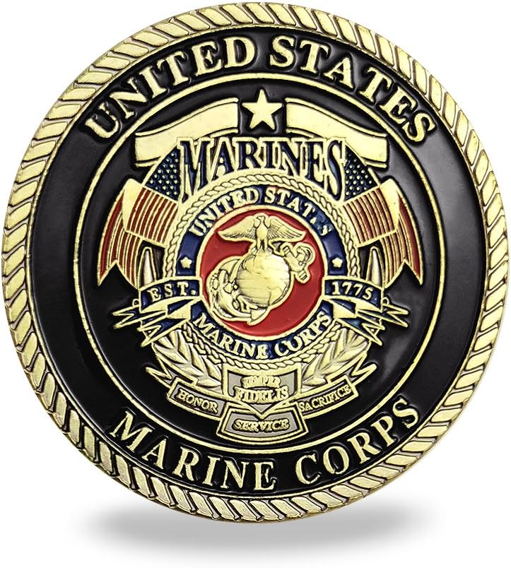 AtSKnSK Marine Corps Devil Dog Military Challenge Coin