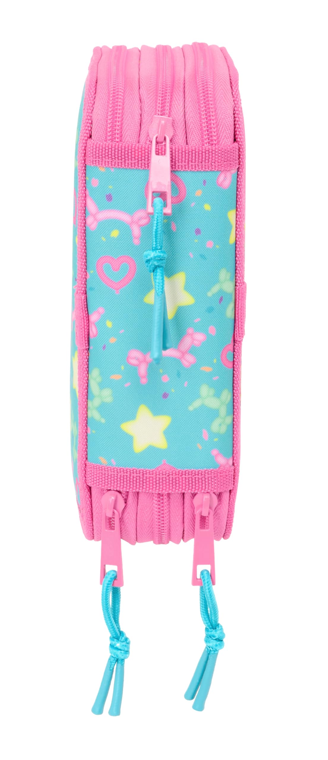 safta GABBY'S Dollhouse Confetti - piórnik szkolny z 37 narzędziami w zestawie, idealny dla dzieci w wieku 5-14 lat, wygodny i wszechstronny, jakość i wytrzymałość, 12,5 x 5,5 x 5,5 x